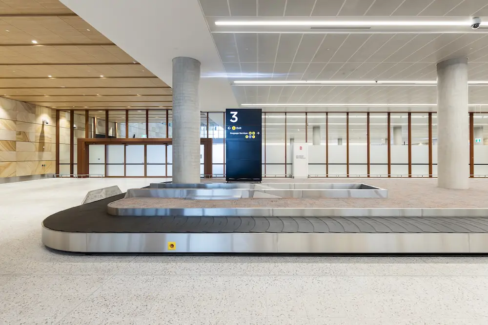 Western Sydney Airport starts live operation tests, including bag handling, days ahead of 737 arrival 4 A baggage carousel at Western Sydney Airport.
