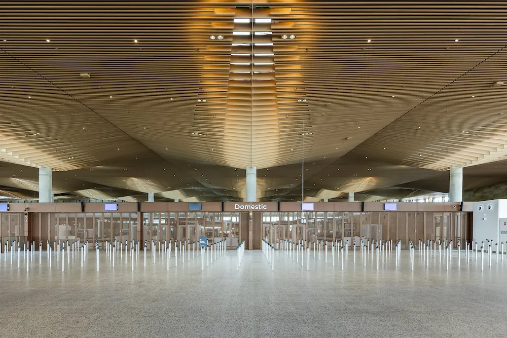 Western Sydney Airport unveils terminal, hitting major milestone on path to opening 2 WSI interior. (Image by Multiplex)