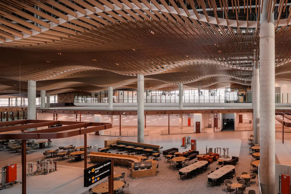 Western Sydney Airport unveils terminal, hitting major milestone on path to opening 1 Inside the new terminal. (Image by Trevor Mein)