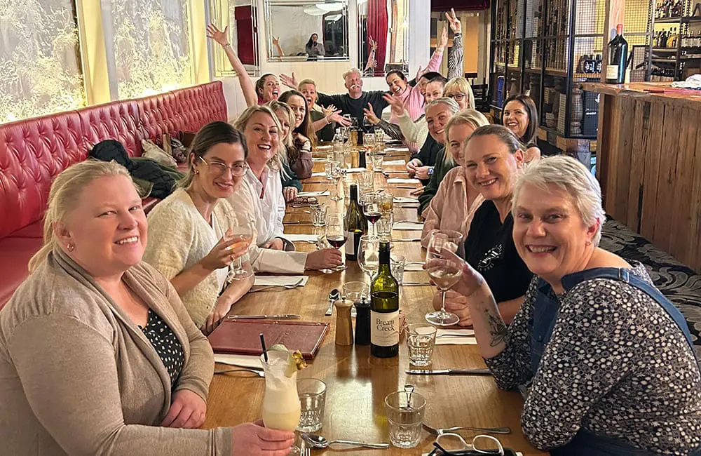 Connection & celebration: Connected Travel stages first-ever national conference in Hobart 2 Connected Travel national conference group at lunch.