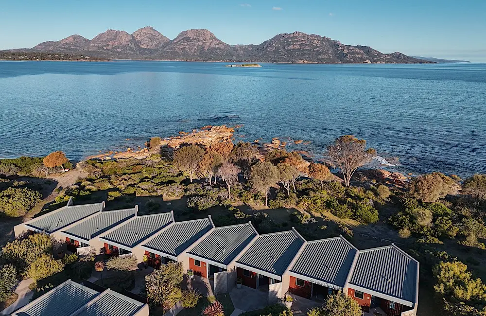 Why Intrepid bought a resort in Coles Bay and what it means for the industry 2 Intrepid’s newest acquisition, The Edge of the Bay in Coles Bay, sits on 18 acres overlooking Wineglass Bay and The Hazards mountain range.