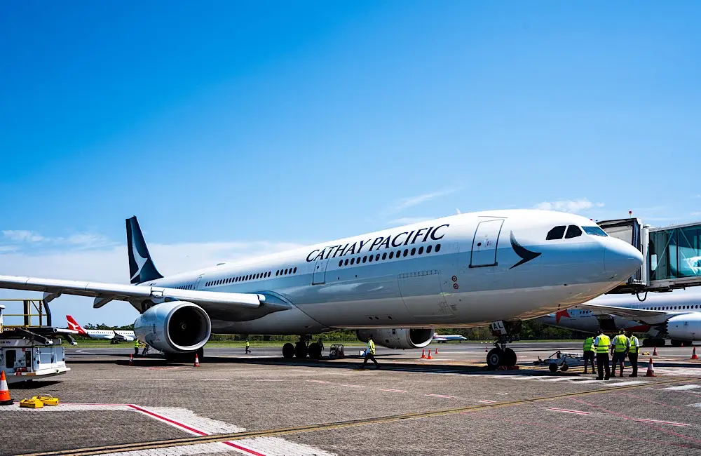 This summer route is back for round two, and it's big news for Cairns and QLD tourism 1 Cathay Pacific’s A330 at Cairns Airport: the seasonal service delivers more than 20,000 seats and direct freight capacity between Hong Kong and Tropical North Queensland.