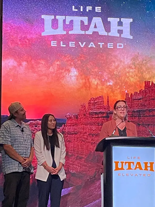 Visit Utah shares 2025 highlight reel with new movie markers & local indigenous tourism 4 UOT Director of Global Markets Rachel Bremer shared updates at IPW25. Image: Cassie Tannenberg