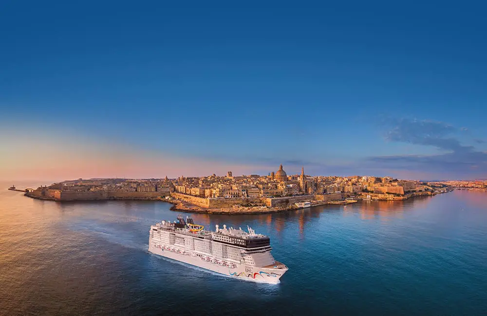 Norwegian Epic cruise ship in Valletta, Malta. Image: NCL