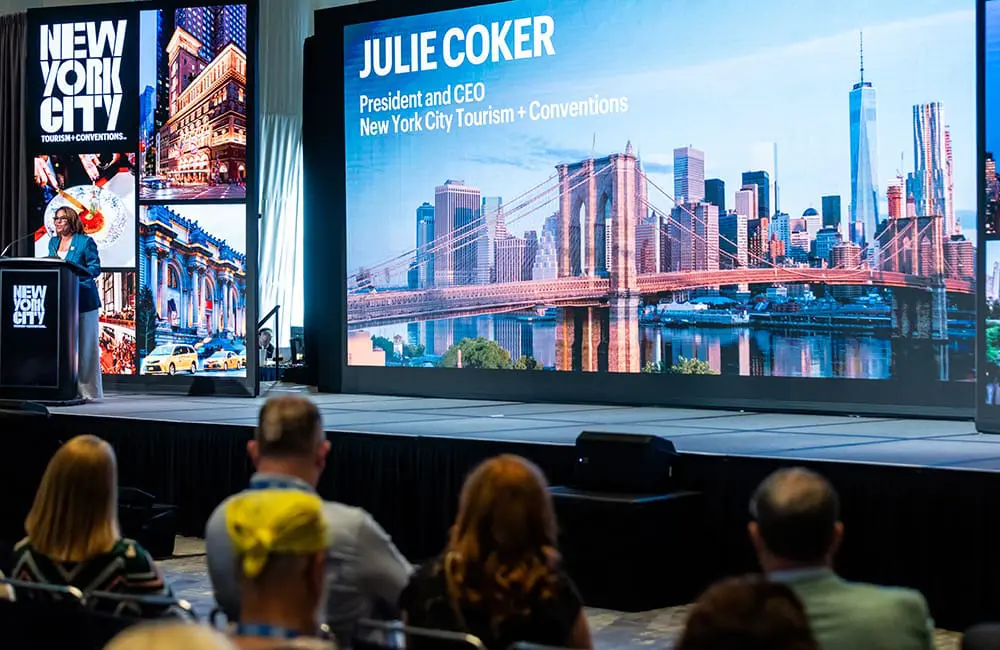 NYC targets luxury travellers for strategic tourism recovery as it hits 97% of 2019 levels 2 International media at the NYC IPW25 press conference. Image: Natasha Moustache for NYC Tourism + Conventions