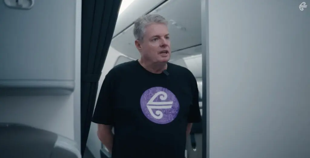 Air New Zealand in world-first Starlink wi-fi trial; hosts first flight experience for neurodiverse families 3 Air New Zealand Senior Aircraft Programme Manager and Enable Network Lead Ed Collett