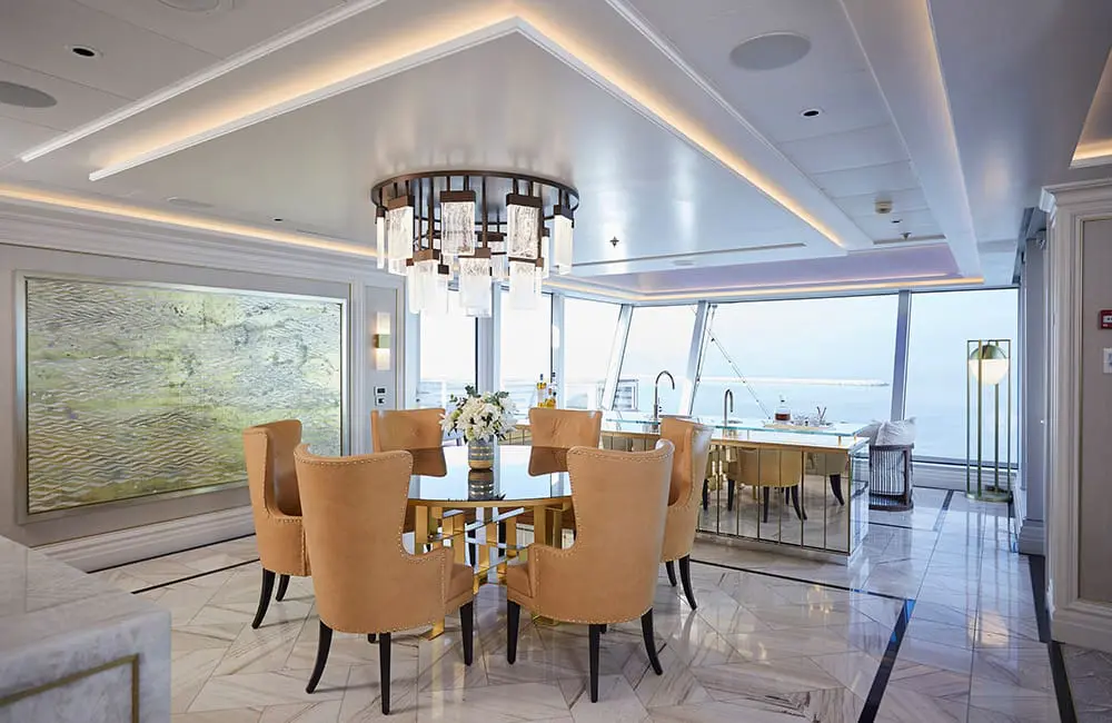Sail in style: These million-dollar world cruises redefine luxury for high-net-worth travellers 5 Regent Suite dining area on Seven Seas Splendor. Image: RSSC