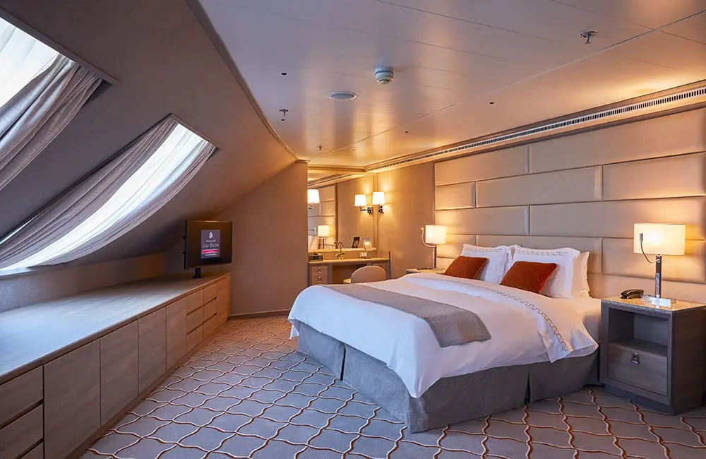 Sail in style: These million-dollar world cruises redefine luxury for high-net-worth travellers 6 Grand Suite bedroom on Silver Shadow. Image: Silversea