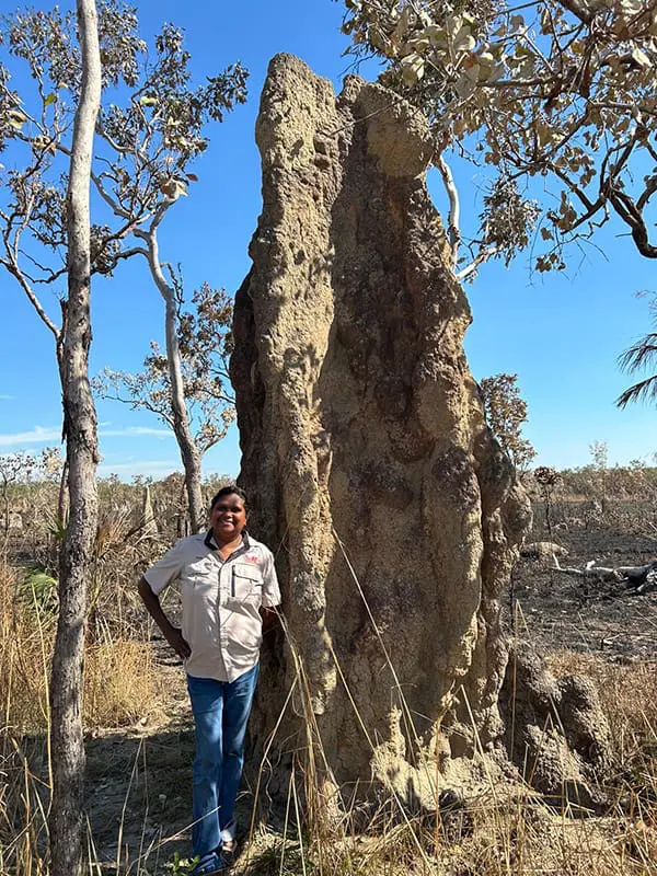 NT rolls out first-ever Aboriginal Tourism Product Awareness Program famil 1 Northern Territory Indigenous Tours’ Tess Atie in Litchfield National Park. Image: Tourism NT