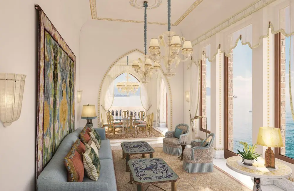 Belmond’s Portofino monastery hotel reopens with Italy’s first Dior spa and an exclusive private villa 5 Villa Beatrice living room, Splendido Belmond Hotel