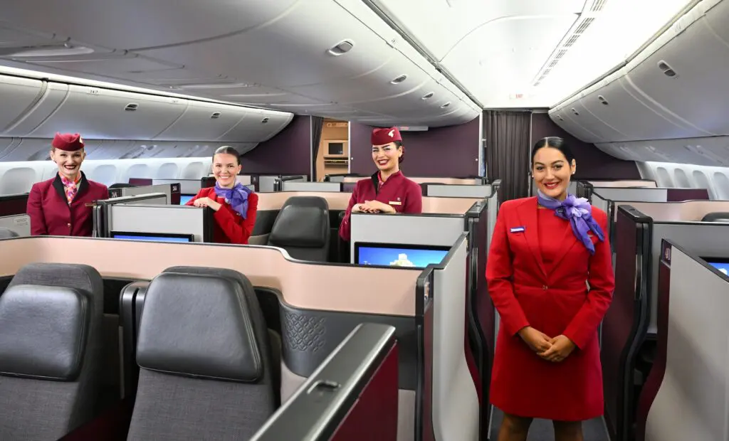 Virgin Australia returns to long-haul flying with Sydney–Doha launch today; 3 more routes to start soon 3 On board a Qatar Airways jet.