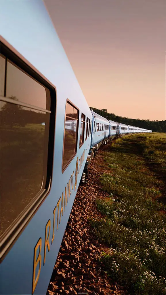 Belmond’s The Britannic Explorer rolls out as England & Wales' first-ever luxury sleeper train 2 Exterior of The Britannic Explorer. Image: Belmond