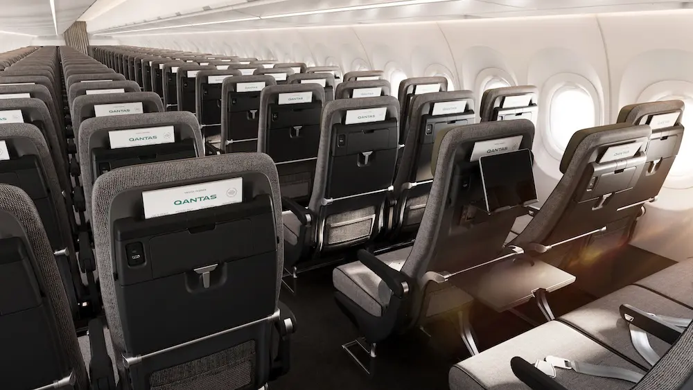 Qantas officially welcomes new Airbus jet & expects it to be a game-changer 2 Economy class on the new Qantas plane.