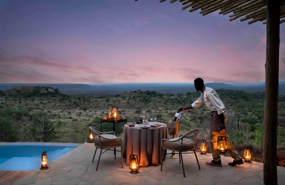 &Beyond opens luxury safari lodge on private conservancy in northern Kenya 1 Dining at &Beyond Suyian Lodge