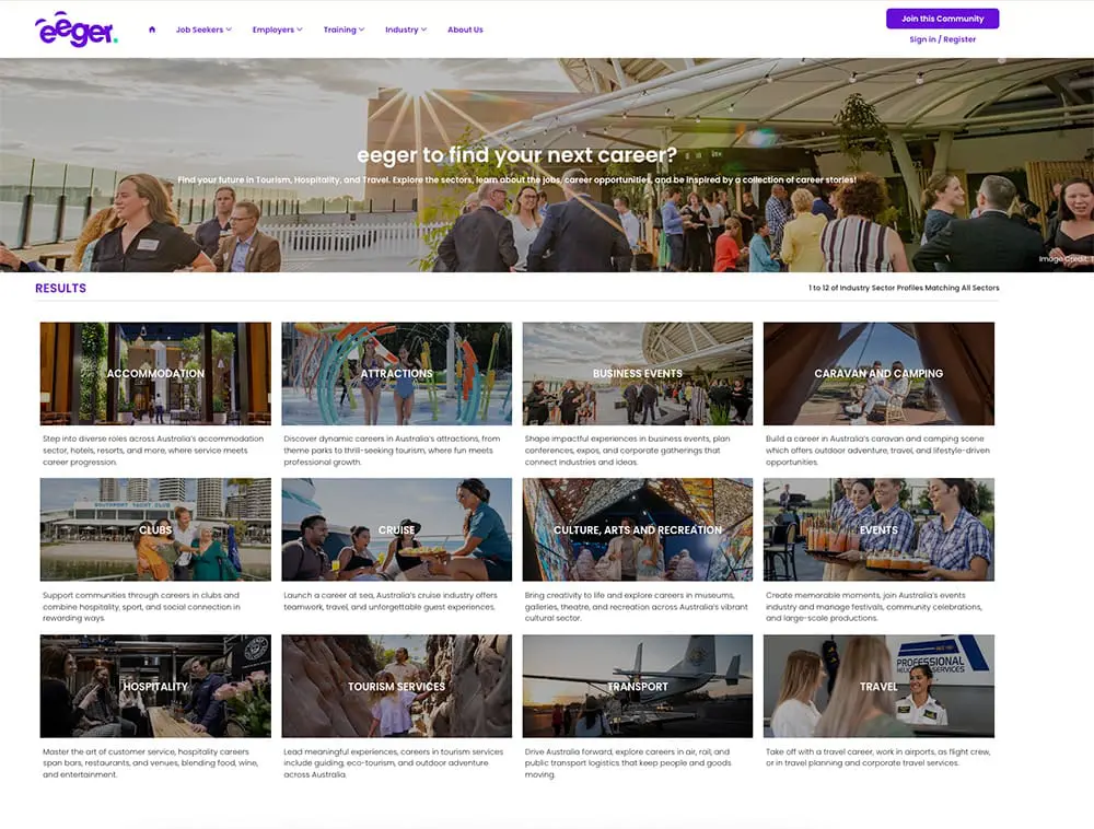 Eeger for travel employment? New one-stop careers hub for travel, tourism & hospitality launches 2 Website page for eeger.