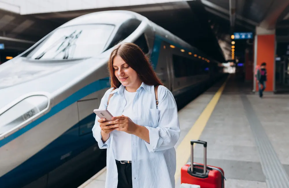 Karryon Top 10 stories of the week: Catch up on our most-wanted: Jul 25 3 Woman waiting train in European station with backpack and using smartphone.