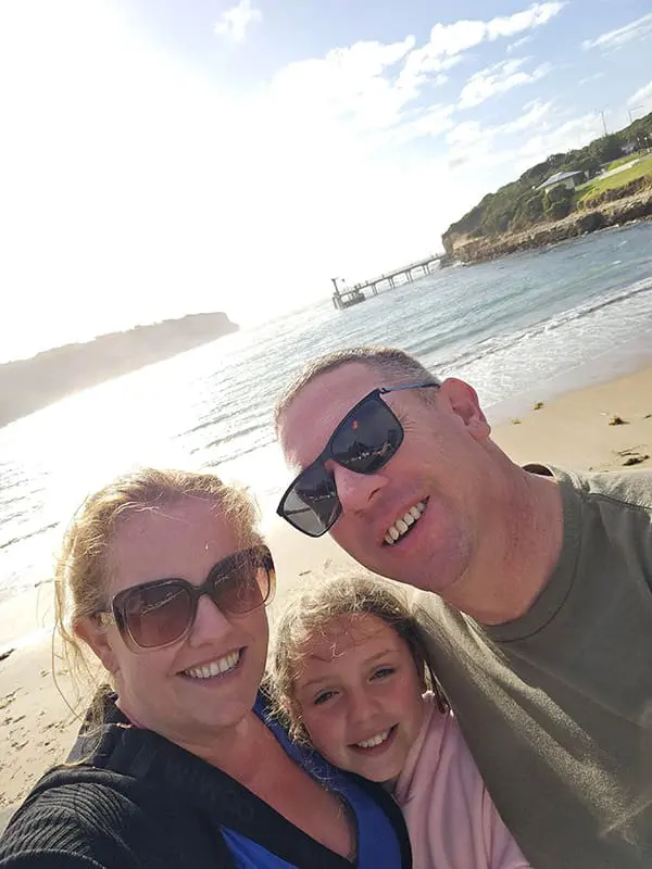 Movers + Shakers: Flight Centre’s Rebecca McKenzie heads west as new WANTSA Nation Leader 2 Flight Centre Nation Leader WANTSA Rebecca McKenzie with her husband and daughter on beach holiday.