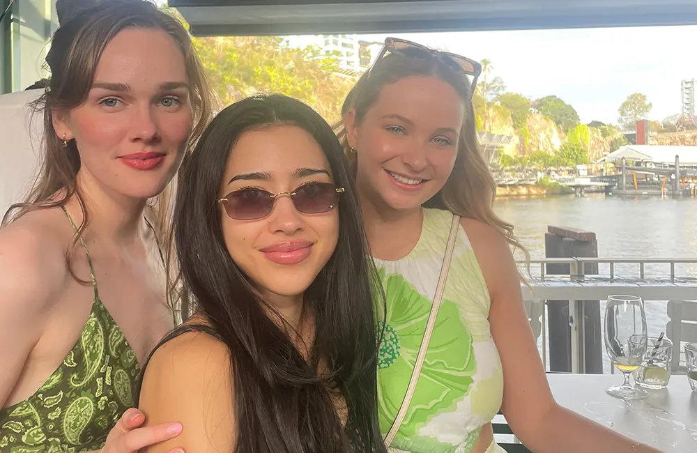 Karryon Top 10 stories of the week: Catch up on our most-wanted: Aug 1 1 Three Gen Z women outdoors at Howard Smith Wharves restaurant in Brisbane. Karryon Top 10 Stories of the week