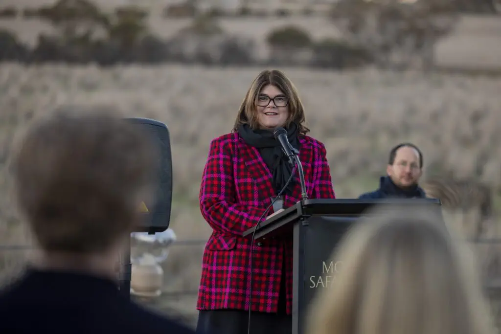 Australia’s most African experience, Monarto Safari Resort, formally opens 4 SA Tourism Minister Zoe Bettison at Monarto Safari Resort.
