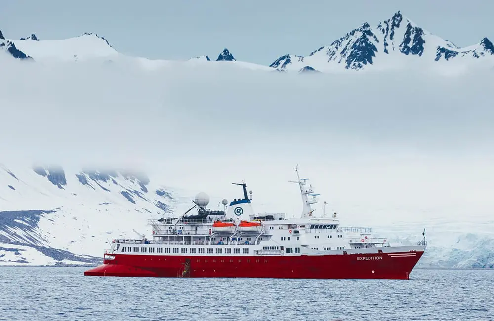 The new G Adventures Expedition small-ship vessel in Antarctica. Image: G Adventures