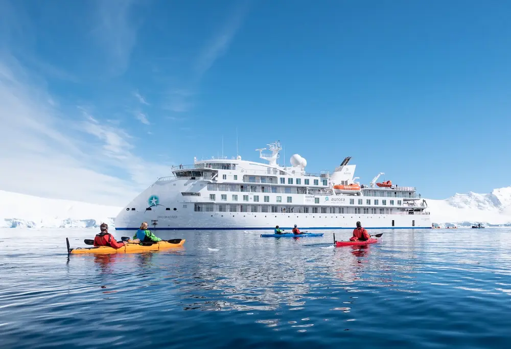 Greg Mortimer in Port Lockroy Antarctica c Al Bakker