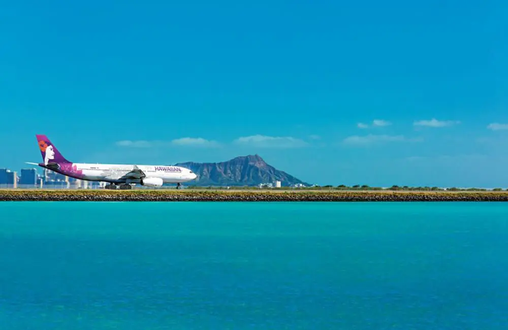 More aloha! Hawaiian Airlines ups Sydney-Honolulu flights to daily for peak summer season 1 Hawaiian Airlines A330 aircraft on the reef runway at Honolulu Airport (Daniel K. Inouye International Airport) with Diamond Head Crater in the background. Image: Hawaiian Airlines