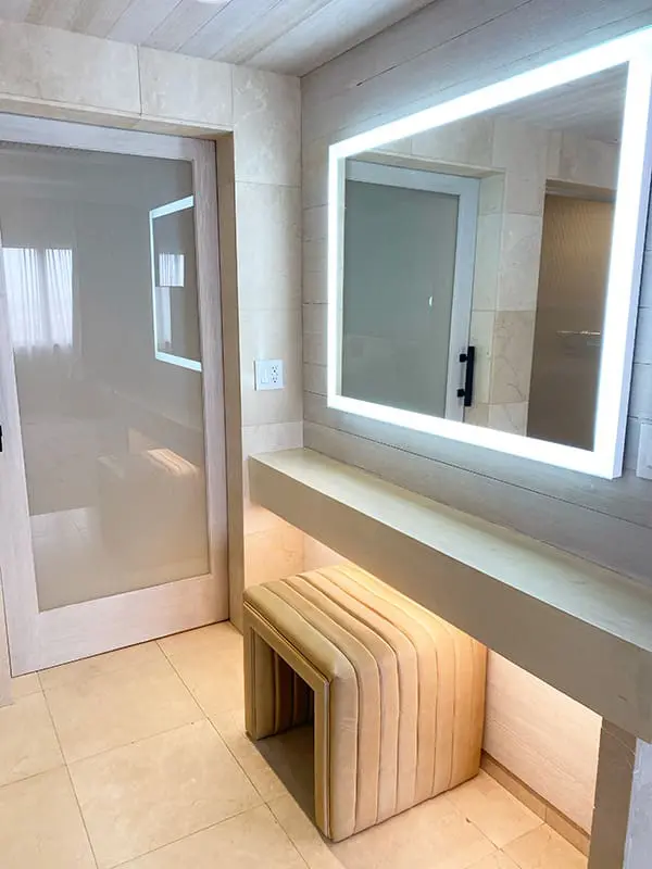 Hotel review: Relaxed luxury at The Huntley Santa Monica Beach, California, USA 6 The oversized vanity at The Huntley Santa Monica Beach. Image: Cassie Tannenberg