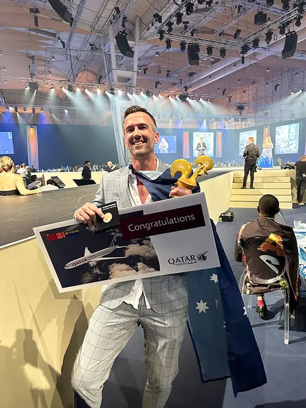 Movers + Shakers: Flight Centre Collection adds top global leisure consultant James Rakus 2 FCTG's Top Global Leisure Consultant James Rakus with his award at GG24.