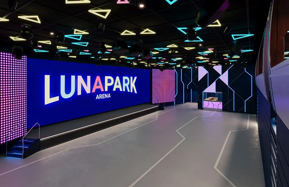 MSC Cruises sets the stage with entertainment venue reveal for MSC World Asia’s 2026 debut 2 Render of the new design Luna Park entertainment venue on MSC World Asia.