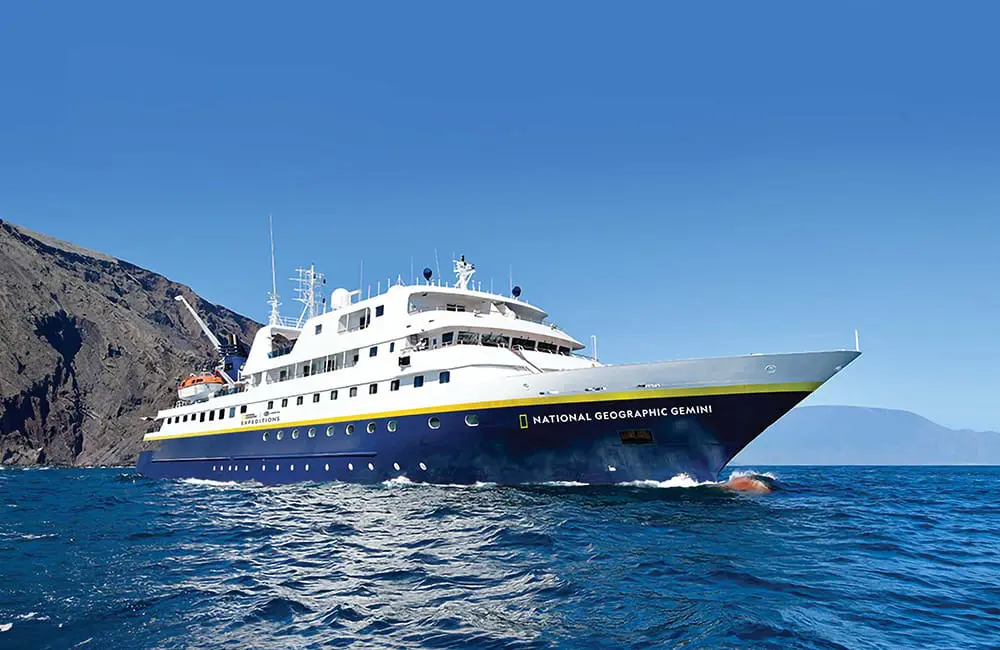Win a Galápagos adventure in National Geographic-Lindblad Expeditions’ new agent incentive 2 The National Geographic Gemini expedition ship in the Galápagos. Image: National Geographic-Lindblad Expeditions