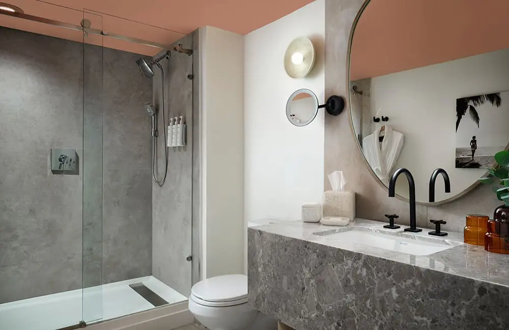 Hotel review: Coastal oasis bliss at Sandbourne Santa Monica, California, USA 5 Bathroom in Sandbourne Santa Monica Executive King Ocean View guestroom. Image: Santa Monica Travel & Tourism