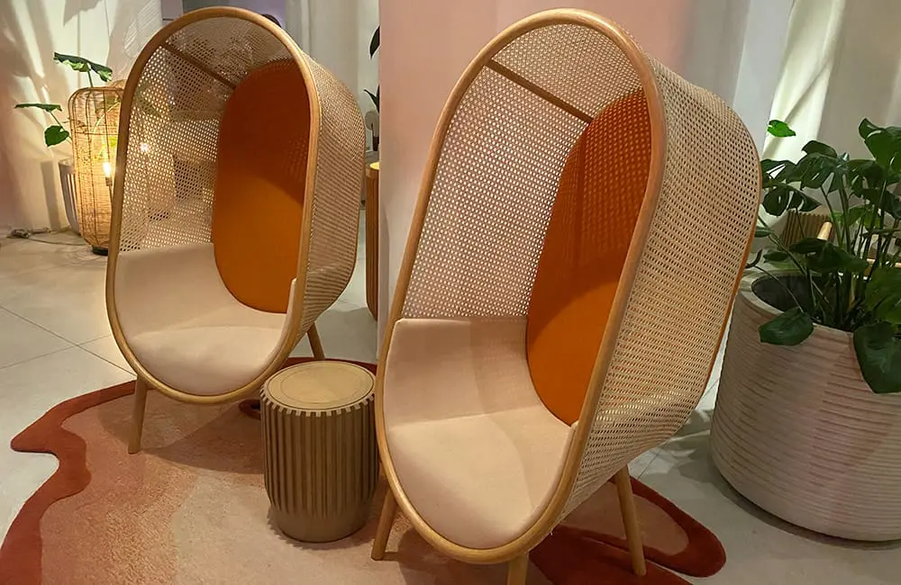 Hotel review: Coastal oasis bliss at Sandbourne Santa Monica, California, USA 3 Chairs in the Sandbourne Santa Monica hotel lobby. Image: Cassie Tannenberg