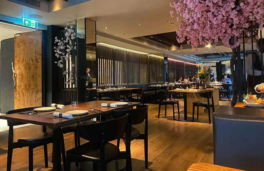 Hotel review: East meets West End at The Prince Akatoki, London, UK 6 Interior of TOKii restaurant at The Prince Akatoki London. Image: Cassie Tannenberg