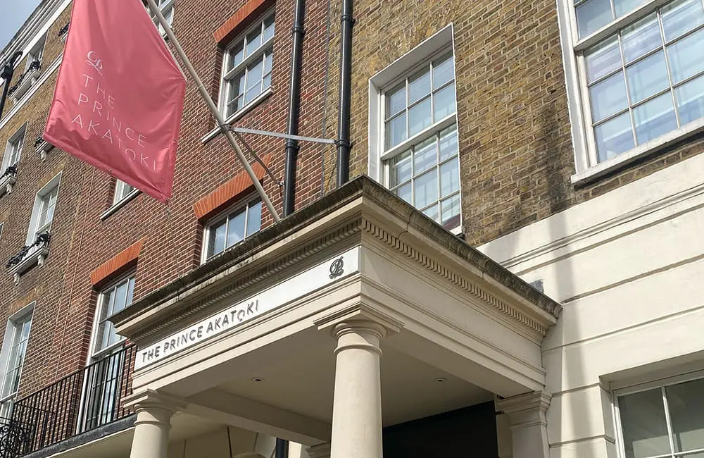 Hotel review: East meets West End at The Prince Akatoki, London, UK 10 The Georgian façade at The Prince Akatoki London.