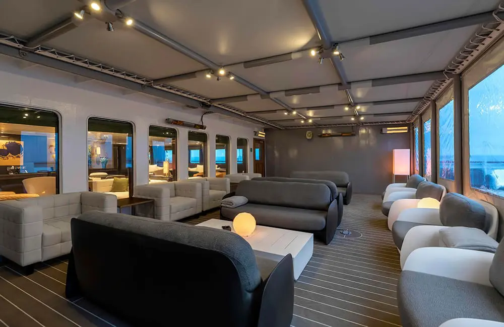 Affordable & authentic: Terra Nova Expeditions launches to "Drake shake" up Antarctic adventure in 2026 4 Observation lounge on St Helena expedition ship. Image: Terra Nova Expeditions