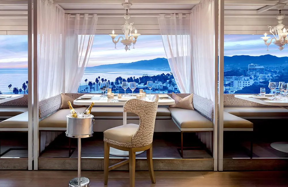 Hotel review: Relaxed luxury at The Huntley Santa Monica Beach, California, USA 10 Malibu Cabanas at The Penthouse restaurant. Image: The Huntley Santa Monica Beach