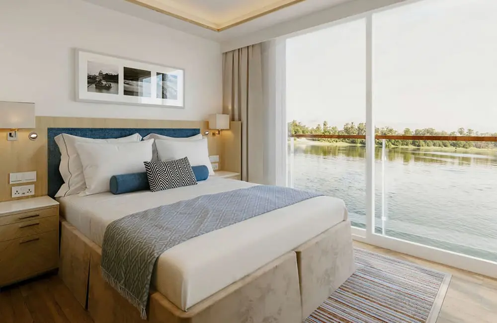 First look: Viking ventures into India with first-ever river voyages on purpose-built vessel 1 Render of Explorer Suite on Viking Brahmaputra.