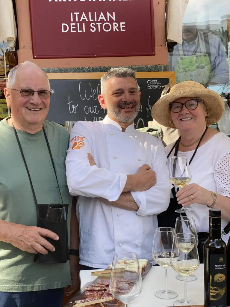 Ship review: Robyn and Murray Sinfield on board Crystal Serenity 4 The Sinfields and Chef Guido