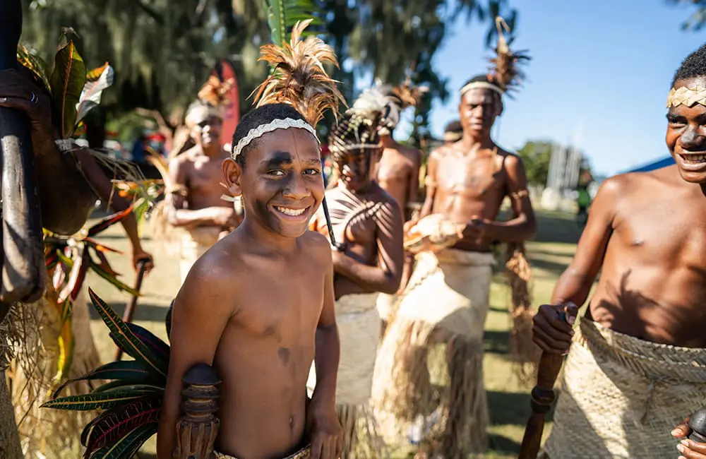 Welkam! Port Vila greets first cruise ship in 8 months after December 2024 quake 3 Dancers at the welcome ceremony for Carnival Adventure passengers and crew.
