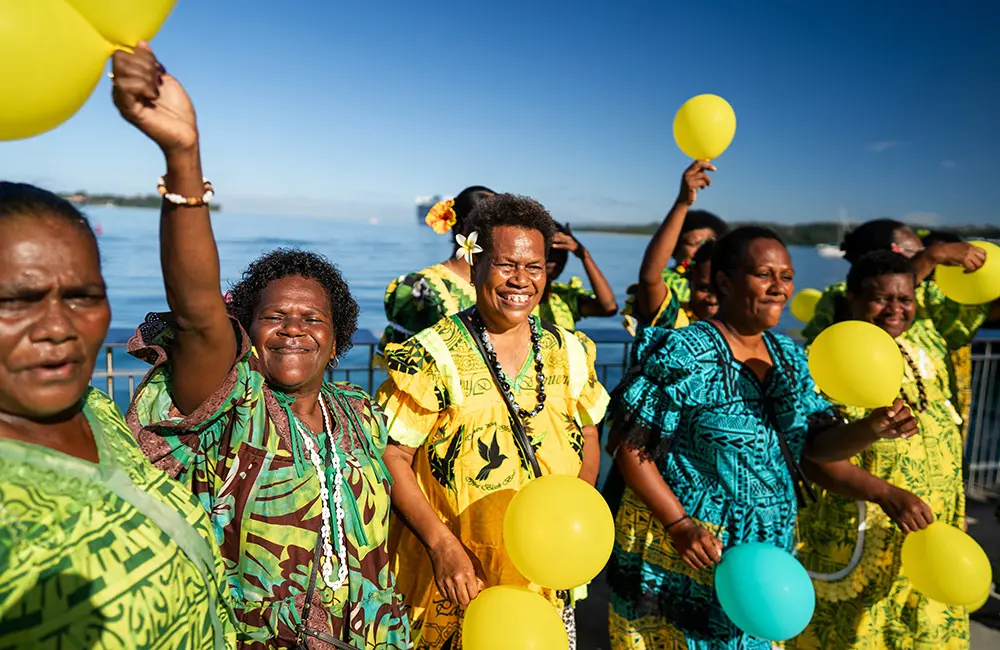 Welkam! Port Vila greets first cruise ship in 8 months after December 2024 quake