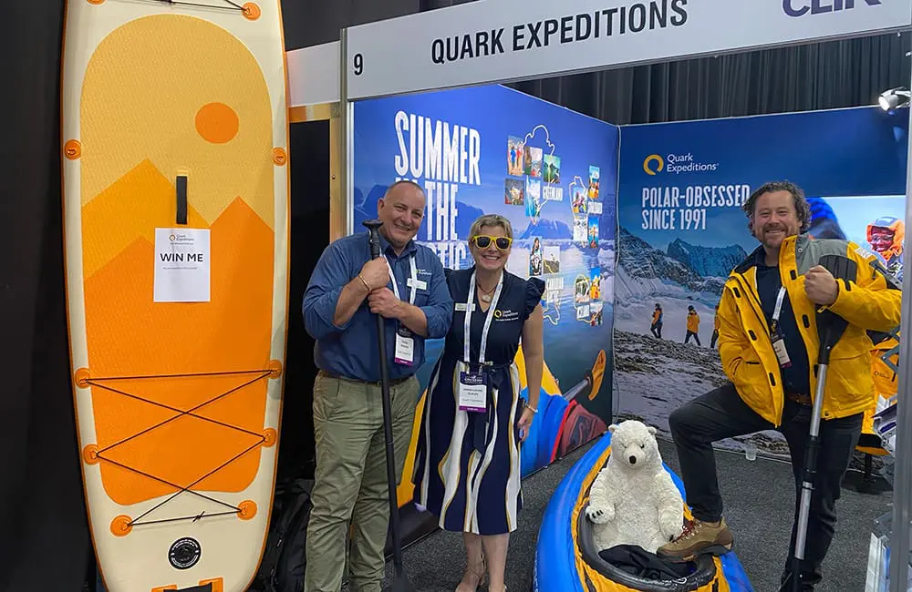 Cruise360 2025: Biggest cruise industry gathering held in this region kicks off in Brisbane 8 Quark Expeditions team at Cruise360 2025 tradeshow. Image: Cassie Tannenberg
