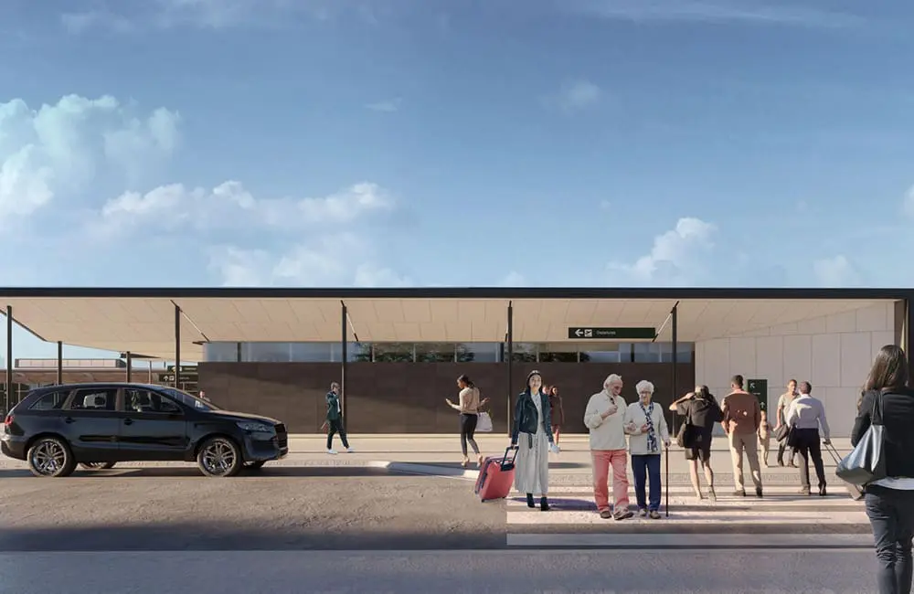 "Sky’s the limit": Hobart Airport’s latest milestone clears the runway for Asia flights 2 Render of arrivals carpark at HBA.