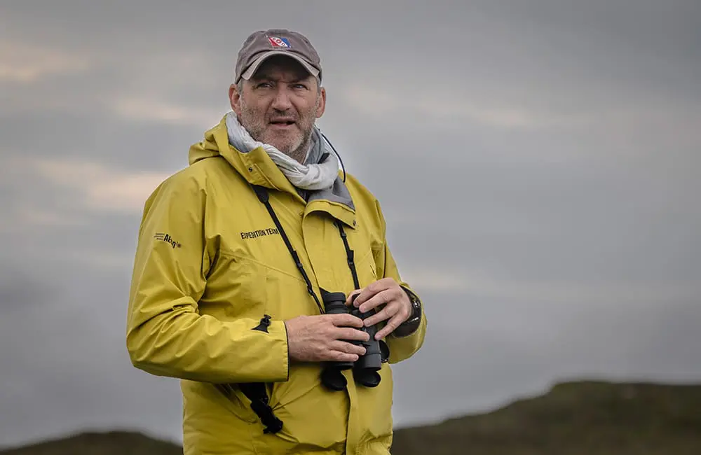 Expedition leader Kelvin Murray in Unga Village in Alaska.