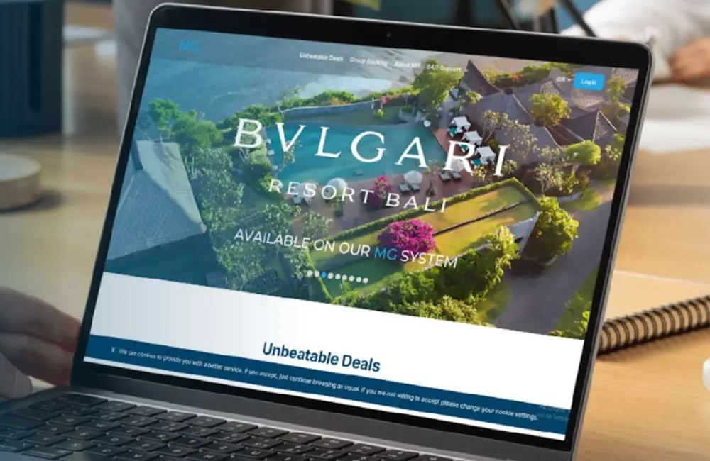 Earn a Bali trip for two! MG Bedbank launches Booking Bonanza agent campaign 2 MG Bedbank landing page on laptop
