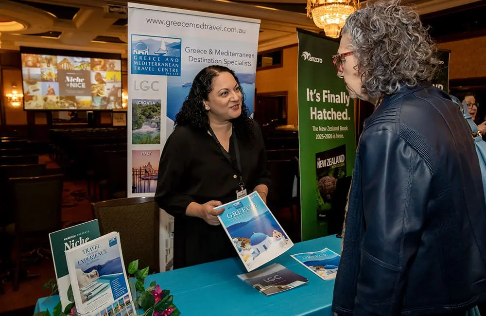 Niche is Nice 2025 series wraps with 400 agents & 40+ brands in 3 cities 13 Greece & Mediterranean Travel Centre and Luxury Greece Collection at Niche is Nice 2025 in Melbourne.