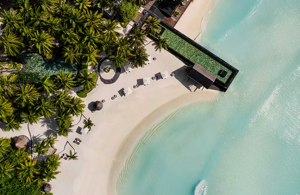 Paradise found: One&Only to open first resort in Fiji 3 Drone image of One&Only Reethi Rah property in the Maldives