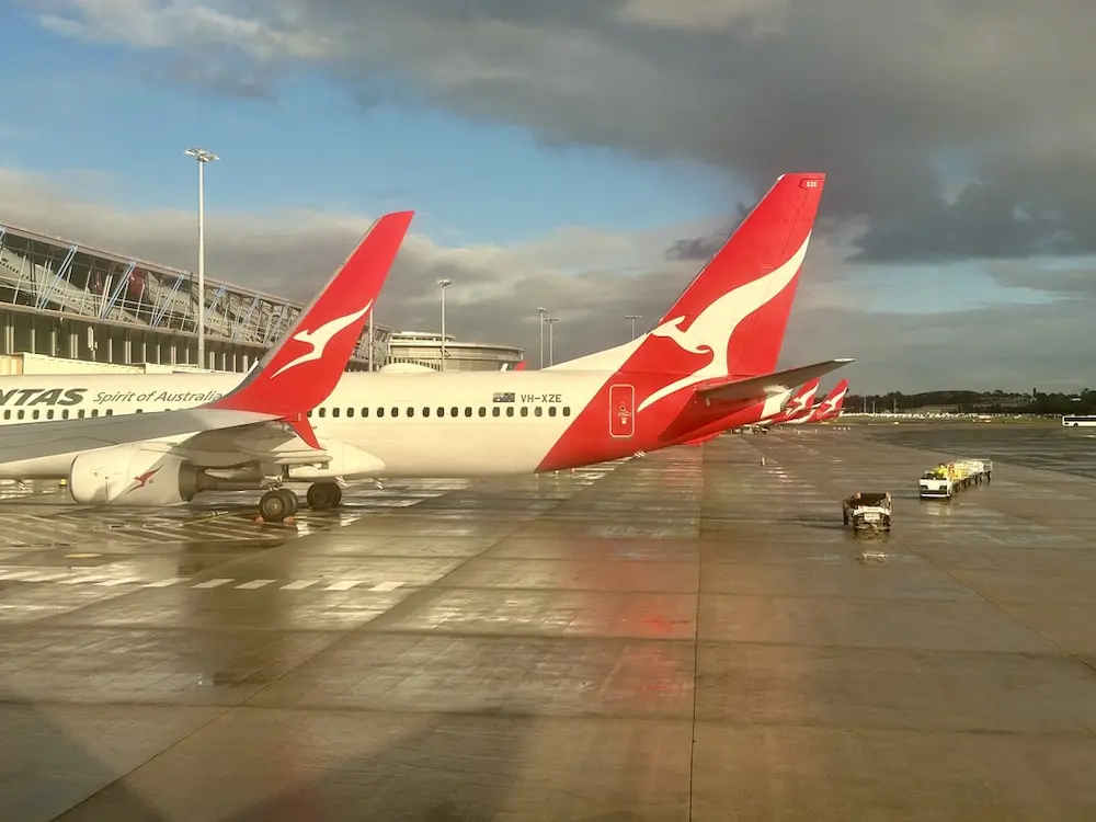 Qantas fined a record $90M for illegally outsourcing workers 1 Parked Qantas jets.