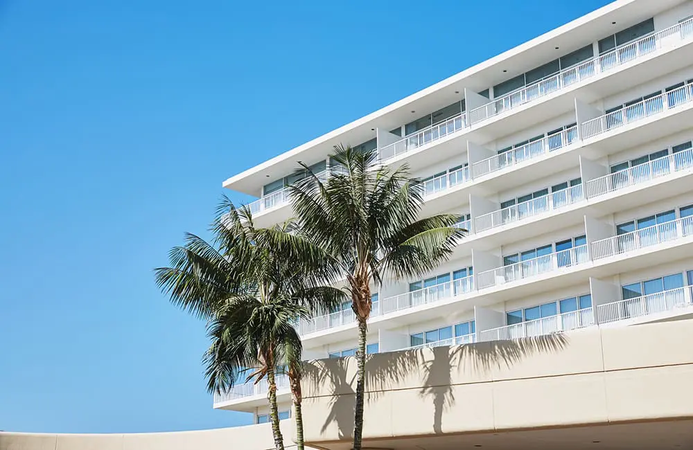 Golden Globes to glam: The Beverly Hilton unveils top-to-toe makeover for 70th anniversary 4 Render of the iconic facade of The Beverly Hilton. Image: One Beverly Hills