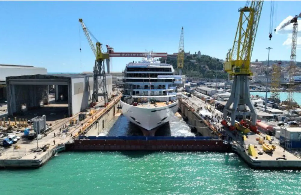 The ship is now in her final construction phase