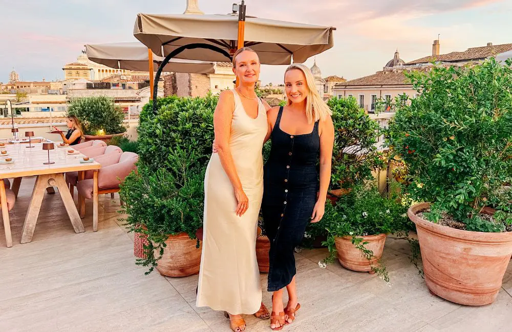 Vanessa Tokatly and Dana Brown at Six Senses Rome